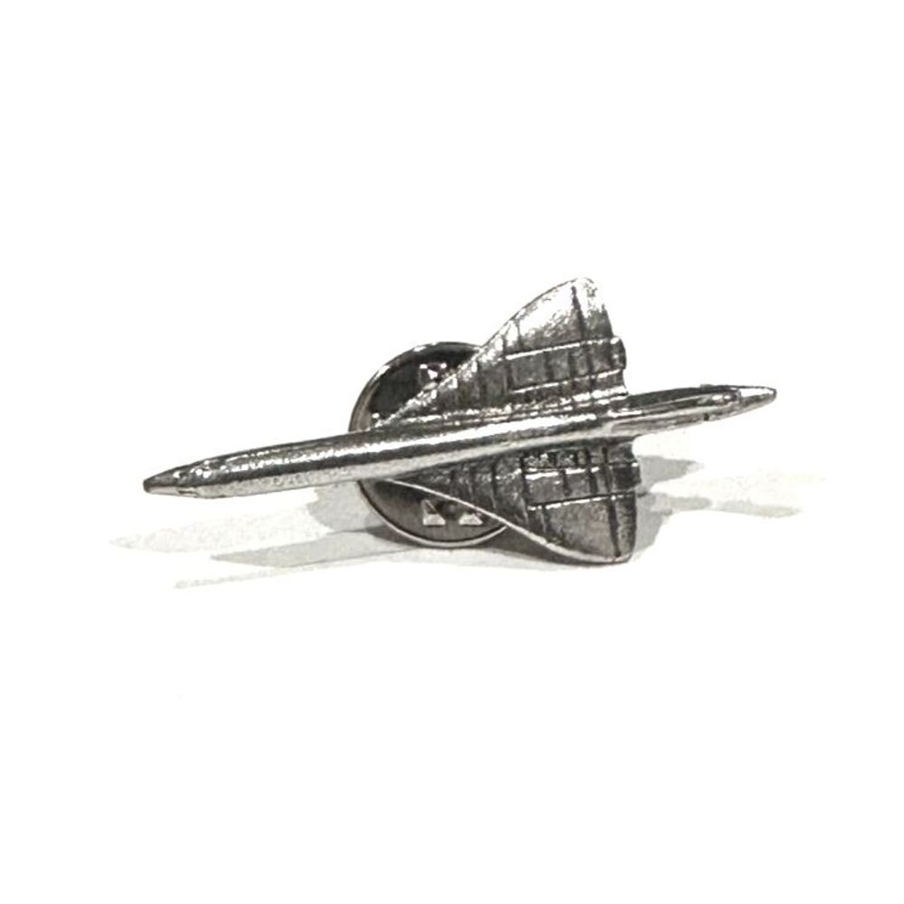 Concorde Supersonic Jet Pewter Lapel Pin | 1¼" | Aviation Collector Pin